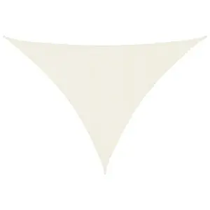 Veekindel kolmnurkne päikesepuri UV-kaitsega, kreemjasvalge, 3 x 4 x 4 m