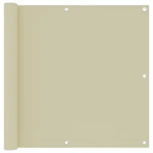 Veekindel rõdusirm UV-kaitsega, kreemjasvalge oxford-kangas, 90 x 500 cm