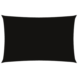 Veekindel UV-kaitsega ristkülikukujuline päikesepuri, must oxford-kangas, 5 x 8 m