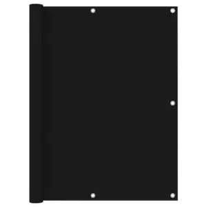 Veekindel rõdusirm privaatsuse tagamiseks, must oxford-kangas, 120 x 400 cm