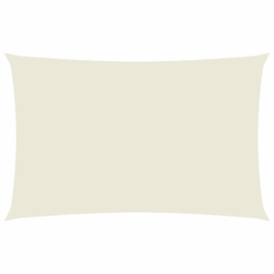 Veekindel oxford-kangast ristkülikukujuline päikesepuri, 2 x 5 m, kreemjasvalge