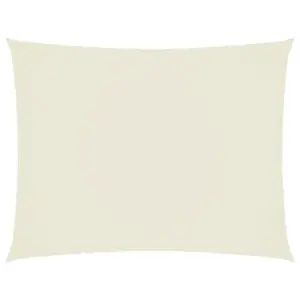 Veekindel ristkülikukujuline päikesepuri, PU-kattega oxford-kangas, 2,5 x 3,5 m, kreemjasvalge