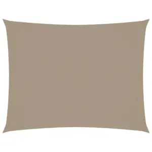 Veekindel ristkülikukujuline oxford-kangast päikesepuri, pruunikashall, 4 x 6 m