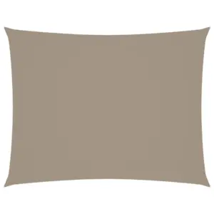 Veekindel ristkülikukujuline päikesepuri oxford-kangast, pruunikashall, 5 x 6 m