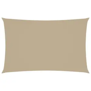 Veekindel UV-kaitsega päikesepuri, ristkülikukujuline, 2,5 x 5 m, beež oxford-kangas