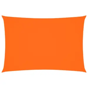 Ristkülikukujuline veekindel päikesepuri, oranž, 3 x 5 m, oxford-kangas
