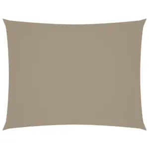 Veekindel ristkülikukujuline päikesepuri oxford-kangast, 4 x 5 m, pruunikashall