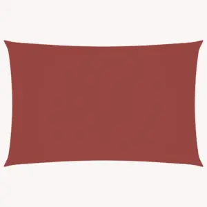 Veekindel ristkülikukujuline päikesepuri UV-kaitsega, terrakota, 5 x 8 m, oxford-kangas