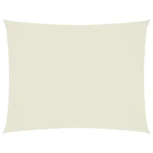 Veekindel ristkülikukujuline oxford-kangast päikesepuri, kreemjasvalge, 6 x 8 m