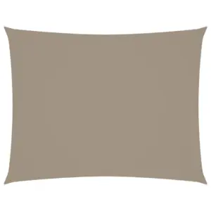 Veekindel ristkülikukujuline päikesepuri oxford-kangast, 6 x 8 m, pruunikashall