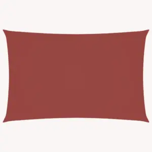 Veekindel UV-kaitsega oxford-kangast päikesepuri, ristkülik, terrakota, 4 x 7 m