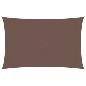 Veekindel ristkülikukujuline päikesepuri, pruun oxford-kangas, UV-kaitsega, 4 x 7 m
