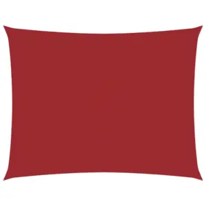 Veekindel ristkülikukujuline päikesepuri, punane, 3,5 x 4,5 m, PU-kattega oxford-kangas