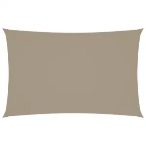 Veekindel ristkülikukujuline päikesepuri, pruunikashall oxford-kangas, 2 x 5 m