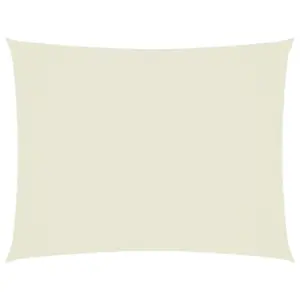 Veekindel ristkülikukujuline päikesepuri UV-kaitsega, kreemjasvalge, 3 x 6 m