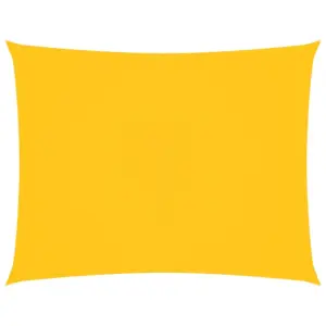 Veekindel ristkülikukujuline päikesepuri, 4 x 6 m, kollane oxford-kangas