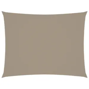 Veekindel ristkülikukujuline päikesepuri oxford-kangast, pruunikashall, 5 x 7 m