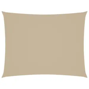 Veekindel UV-kaitsega ristkülikukujuline päikesepuri, oxford-kangas, 6 x 8 m, beež