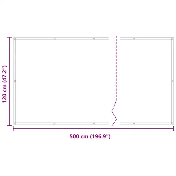 Veekindel rõdusirm UV-kaitsega, antratsiithall, 120 x 500 cm – 6