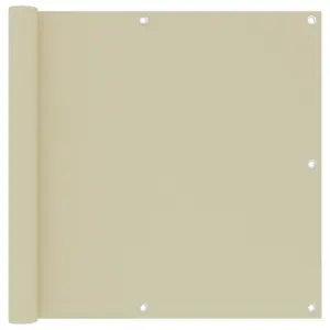 Veekindel rõdusirm privaatsuseks, kreemjasvalge PU-kattega oxford-kangas, 90 x 300 cm