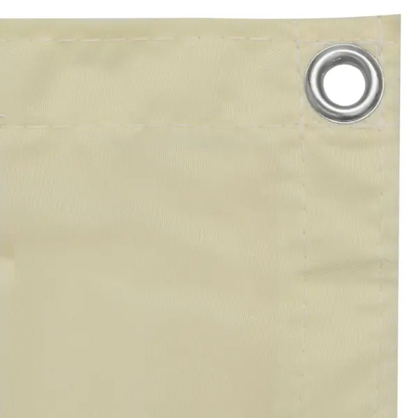 Veekindel rõdusirm privaatsuseks, kreemjasvalge PU-kattega oxford-kangas, 90 x 300 cm – 3
