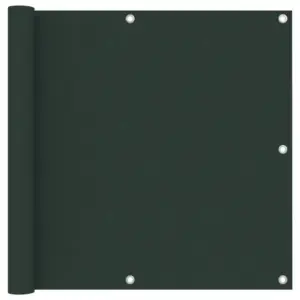 Veekindel rõdusirm privaatsuse ja tuulekaitseks, tumeroheline, PU-kattega oxford-kangas, 90 x 300 cm