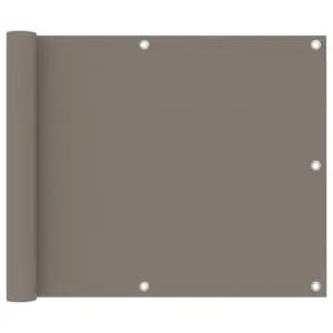 Veekindel rõdusirm UV-kaitsega, pruunikashall, 75 x 500 cm, oxford-kangas