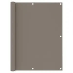 Veekindel rõdusirm UV-kaitsega, pruunikashall, 120 x 500 cm, PU-kattega oxford-kangas