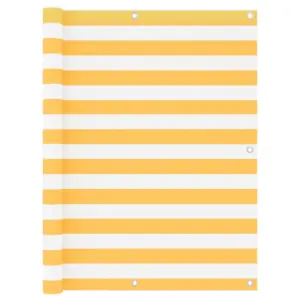 Veekindel rõdusirm UV-kaitsega, valge-kollane, 120 x 500 cm, oxford-kangas