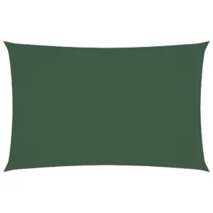 Veekindel UV-kaitsega ristkülikukujuline päikesepuri, tumeroheline oxford-kangas, 4 x 7 m