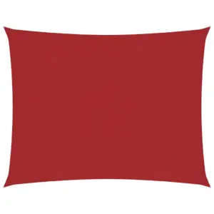 Veekindel UV-kaitsega oxford-kangast päikesepuri, punane, ristkülikukujuline, 4 x 6 m