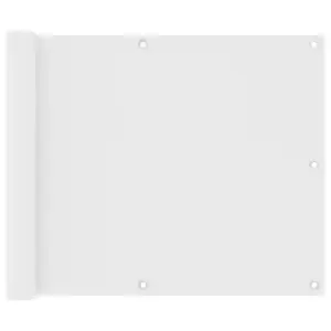 Veekindel UV-kaitsega rõdukate, valge oxford-kangas, 75 x 600 cm