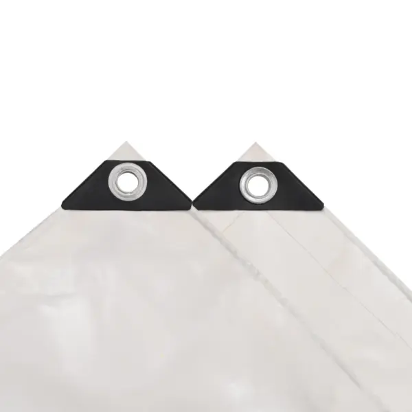 Veekindel valge PVC present metallist aasadega, 650 g/m², 1,5 x 6 m – 4