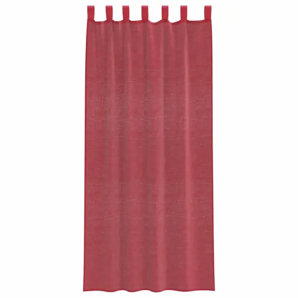 Poolläbipaistvad voile-kardinad vardataskuga, veinipunane, 2 tk, 140 x 245 cm – 4