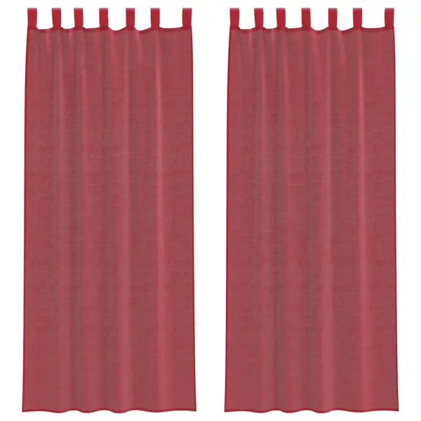 Veinipunased voile kardinad vardataskuga, 2 tk, 140 x 260 cm - 2