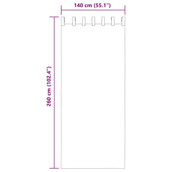 Veinipunased voile kardinad vardataskuga, 2 tk, 140 x 260 cm - 9