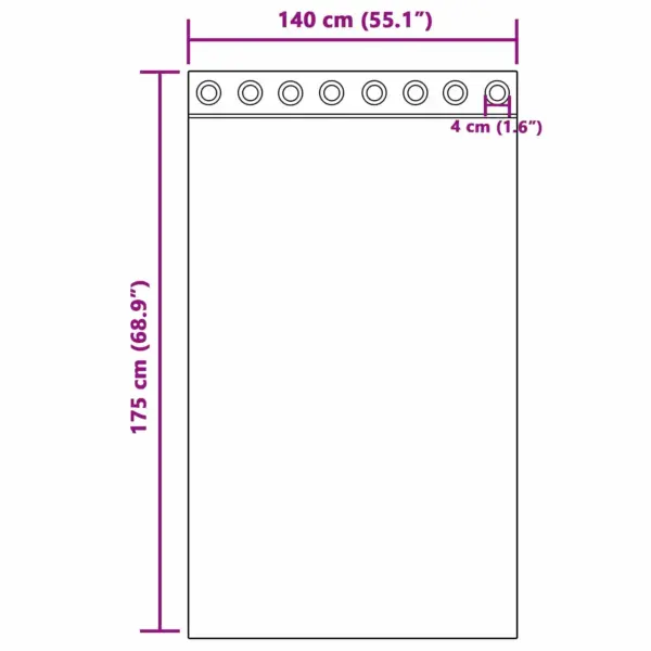 Pimendavad sametkardinad, veinpunane, 2 tk, 140 x 175 cm – 6