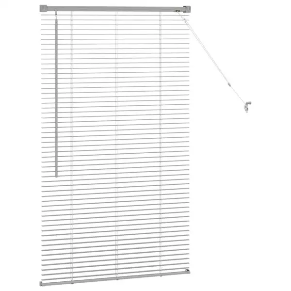 Veneetsia ruloo valguse ja privaatsuse reguleerimiseks, hõbedane alumiinium, 130 x 80 cm – 6