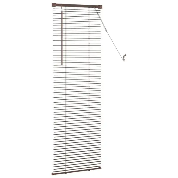 Veneetsia ruloo, reguleeritav, PVC, tumepruun mustriga, 150 x 40 cm – 5