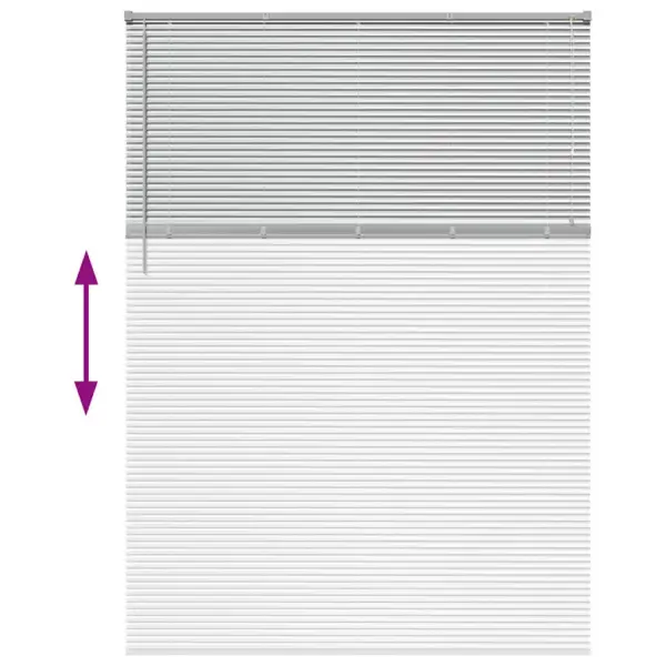 Veneetsia ruloo, hõbedane alumiinium, 220 x 155 cm – 12