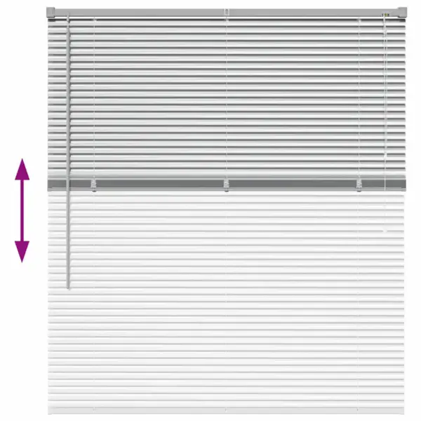 Hõbedane alumiiniumist Veneetsia ruloo, 130 x 110 cm – 12