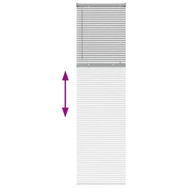 Veneetsia ruloo, hõbedane alumiinium, 220 x 65 cm – 12