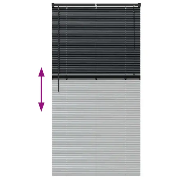 Veneetsia ruloo, must alumiinium, 175 x 90 cm – 12