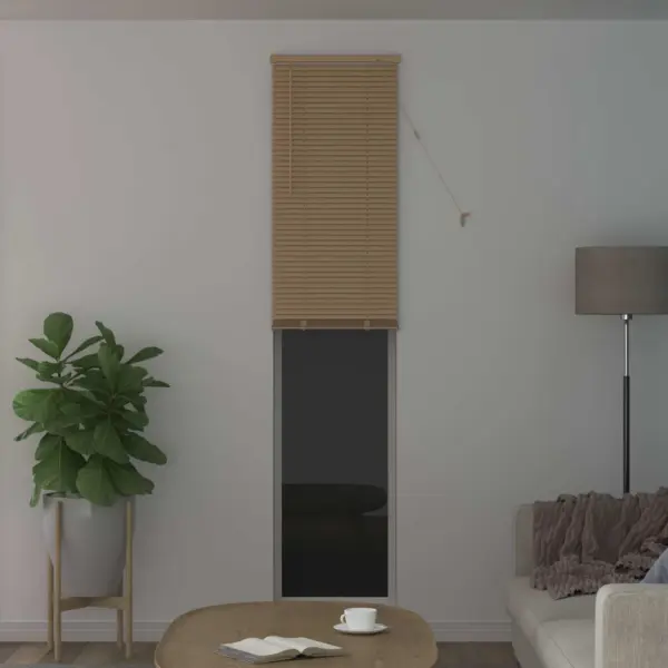 Veneetsia PVC ruloo, reguleeritav, helepruun mustriga, 213 x 50 cm – 3