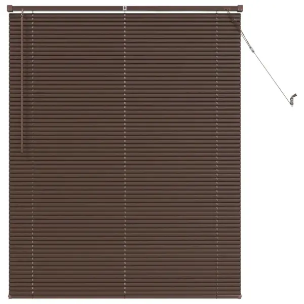 Reguleeritav Veneetsia ruloo, PVC, tumepruun mustriga, 150 x 110 cm – 2