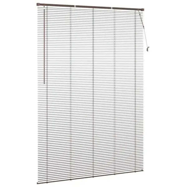 Veneetsia ruloo valguse ja privaatsuse reguleerimiseks, tumepruun mustriga PVC, 213 x 140 cm – 5