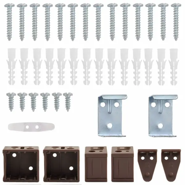 Veneetsia ruloo valguse ja privaatsuse reguleerimiseks, tumepruun mustriga PVC, 213 x 140 cm – 8