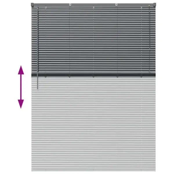 Veneetsia ruloo, tumehall alumiinium, 175 x 135 cm – 12