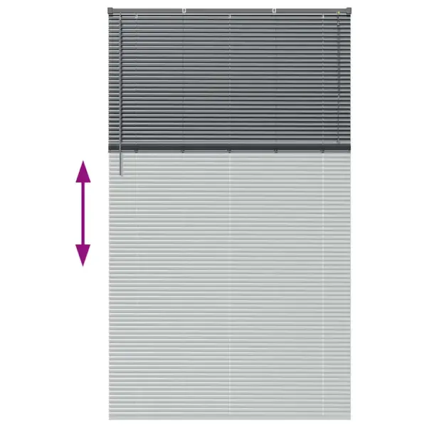 Veneetsia ruloo, tumehall alumiinium, 220 x 130 cm – 12