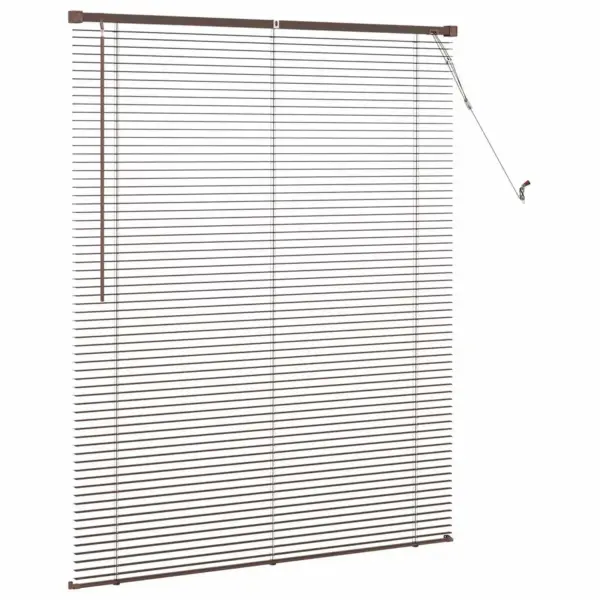 Reguleeritav Veneetsia ruloo, tumepruun mustriga PVC, 150 x 120 cm – 5